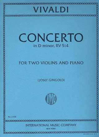Concerto d minor RV514 for 2 violins and piano