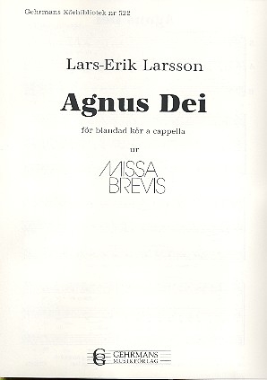 Agnus Dei for mixed choir a cappella score (la)