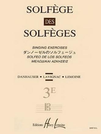 Solfege des solfeges vol.3e singing exercises lecons progressives