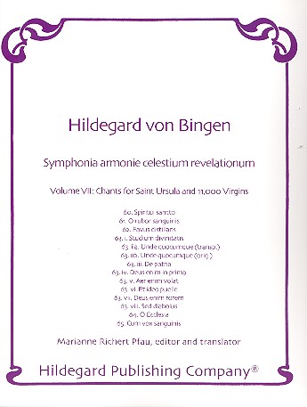 Symphonia armonie celestium revelationum vol.7 chants for Saint Ursula and companions