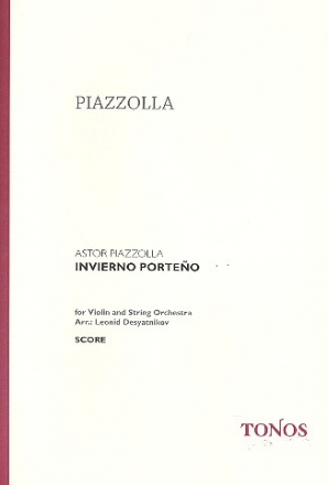 Invierno porteno fr Violine und Streichorchester, Partitur