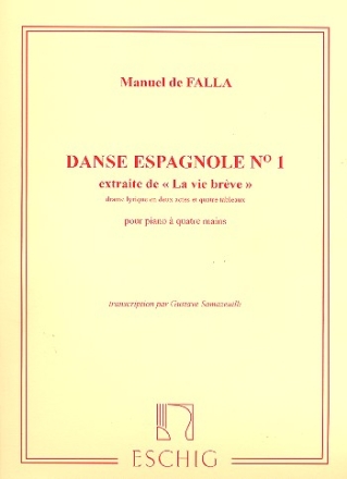Danse espagnole no.1 pour piano a 4 mains extrait de la vie breve