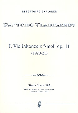 Konzert F-Moll Nr.1 op.11 fr Violine und Orchester Studienpartitur