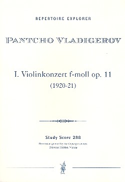 Konzert F-Moll Nr.1 op.11 fr Violine und Orchester Studienpartitur