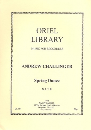 Spring dance for recorder quartet (SATB), score+parts