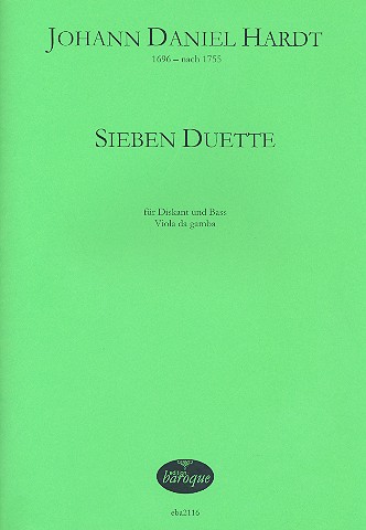 7 Duette fr Diskant, Bass und Viola da Gamba Partitur und Stimmen