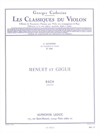 Menuet et gigue pour violon et piano Catherine, G., rev.