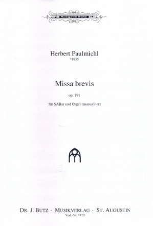 Missa brevis op.191 fr gem Chor und Orgel Chorpartitur