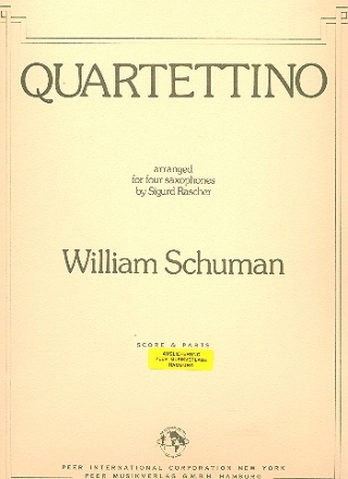 Quartettino  for 4 saxophones score and parts
