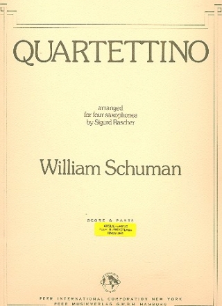 Quartettino  for 4 saxophones score and parts