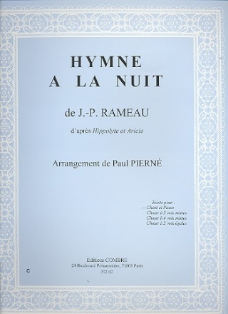 Hymne a la nuit pour voix et piano