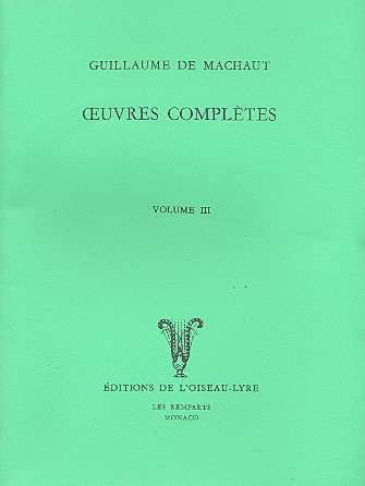 Oeuvres completes vol.3 - pour voix mixtes, partition Schrade, Leo, arr.