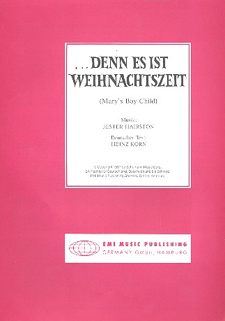 Denn es ist Weihnachtszeit Einzelausgabe Gesang und Klavier (dt/en)