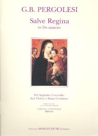 Salve Regina do minore a due voci per soprano, contralto, 2 violini e bc, partitura e parti separate