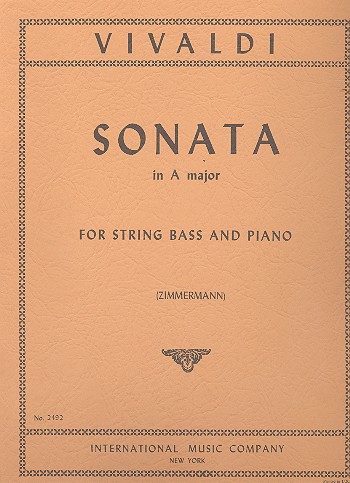 Sonata a major for string bass and piano Zimmermann,, ed