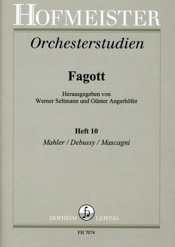 Orchesterstudien fr Fagott Band 10 Mahler, Debussy, Mascagni