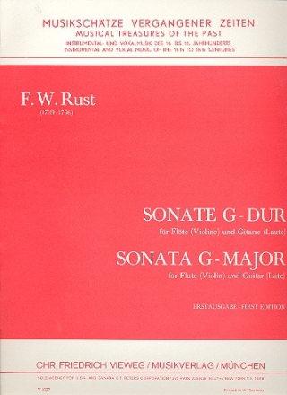 Sonate G-Dur fr Flte (Violine) und Gitarre (Laute) Spielpartitur