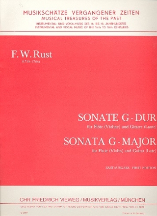 Sonate G-Dur fr Flte (Violine) und Gitarre (Laute) Spielpartitur