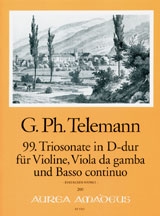 Triosonate D-Dur Nr.99 fr Violine, Viola da gamba und Bc. Puler, Bernhard,  Ed