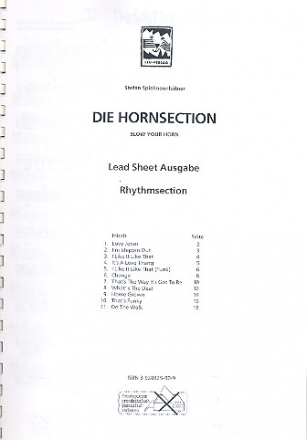 Die Hornsection Lead sheet Ausgabe Rhythmsection