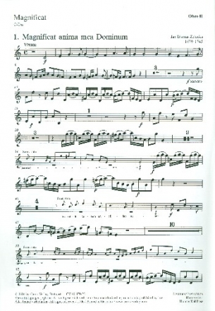 Magnificat C-Dur fr Sopran, gem Chor und Orchester Oboe 2