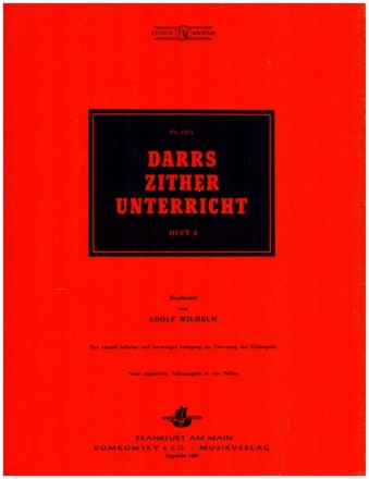 Darrs Zither Unterricht Band 3 Wilhelm, Adolf, Ed 