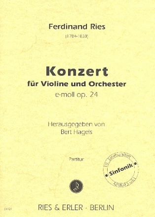 Konzert e-Moll op.24 fr Violine und Orchester,  Partitur Hagels, Bert, Ed