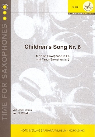 Children's Song no.6 fr 3 Saxophone (AAT) Partitur und Stimmen