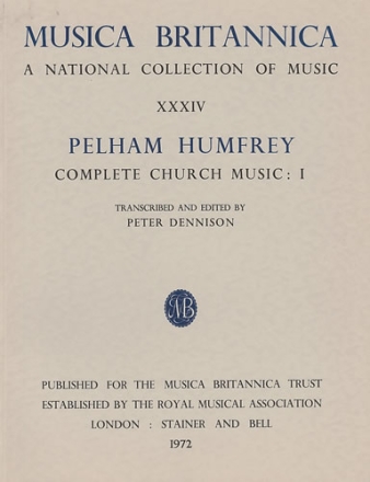 Complete church music vol.1 Dennison, Peter, ed+rev. Musica Britannica vol.34