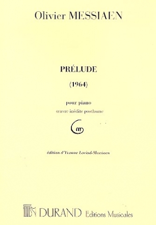 Prelude pour piano (1964) Loriod-Messiaen, Y., ed