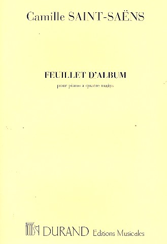 Feuillet d'album pour piano a 4 mains