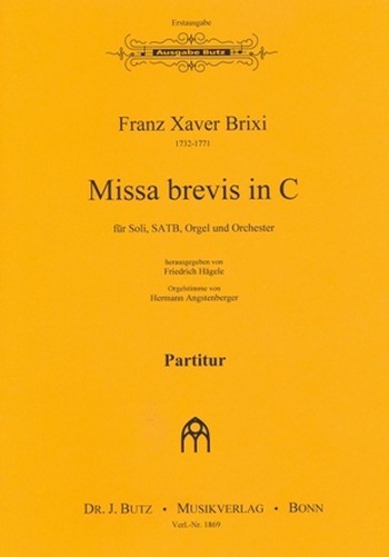 Missa brevis C-Dur fr Soli, gem Chor und Orchester Partitur