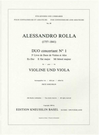 Duo concertant Nr.1 Es-Dur fr Violine und Viola