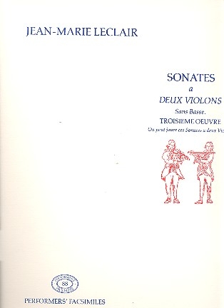 Sonates a 2 violons sans basse op.3 fr 2 Violinen (Violen) Stimmen, Faksimile