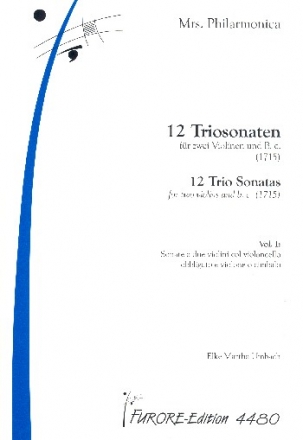 12 Triosonaten (1715) fr 2 Violinen und BC  Stimmen und Partitur