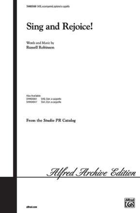 Sing and rejoice for mixed chorus a cappella or with piano score