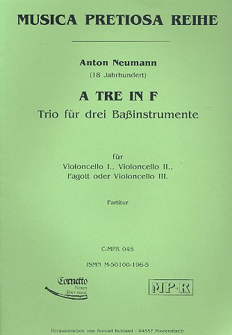 A tre in F Trio fr 3 Bassinstrumente Partitur und Stimmen Ruhland, Konrad, Ed