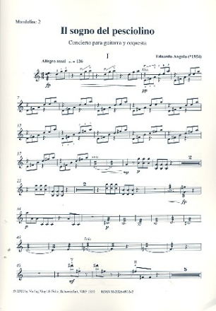 Il sogno del pesciolino Konzert für Gitarre und Zupforchester Mandoline 2