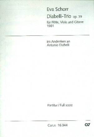 Diabelli-Trio op.39 fr Flte, Viola und Gitarre im Andenken an Diabelli Partitur und Stimmen