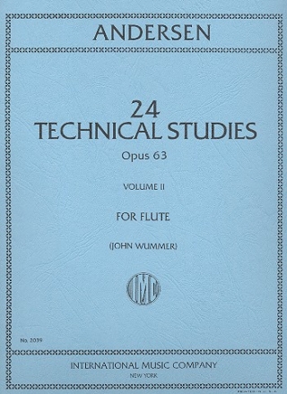 24 technical studies op.63 vol.2 for flute Wummer, John, ed