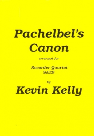 Canon for recorder quartet score and parts