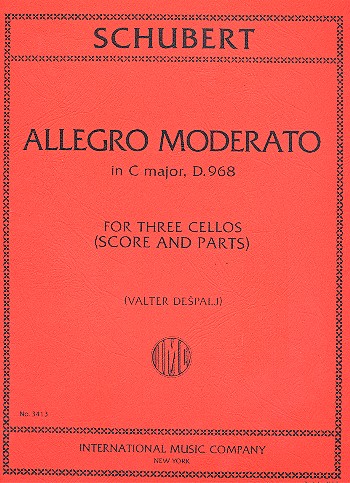 Allegro moderato C-Dur D968 fr 3 Violoncelli Partitur und Stimmen