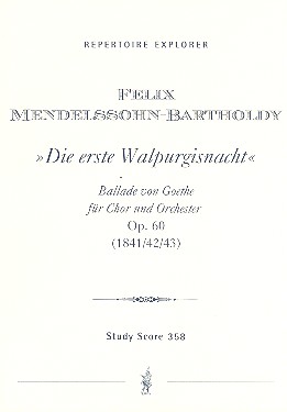 Die erste Walpurgisnacht op.60 Ballade von Goethe fr Soli, gem Chor und Orchester (1941/42/43) Studienpartitur