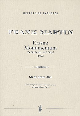 Erasmi Monumentum fr Orchester und Orgel Studienpartitur