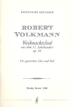 Weihnachtslied Op.59 fr gem Chor und Soli Studienpartitur