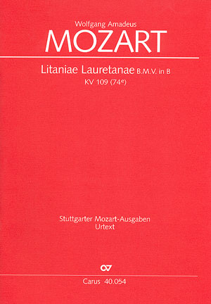 Litaniae Lauretanae KV109 fr Soli, Chor und Orchester Partitur