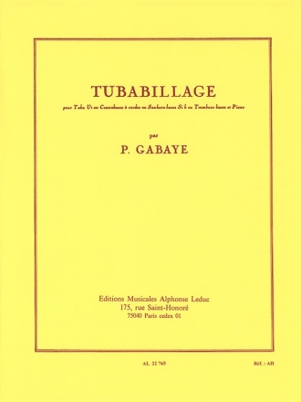 Tubabillage pour tuba (contrebasse, saxhorn basse, trombone bass) et piano