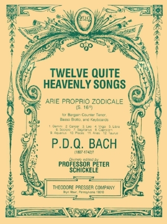 12 quite heavenly songs for bargain counter tenor, basso blotto and keyboards