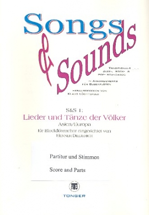 Lieder und Tnze der Vlker Band 1 Asien/Europa fr Blockfltenensemble Partitur und Stimmen