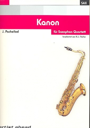 Kanon fr 4 Saxophone (SATB) Partitur und Stimmen
